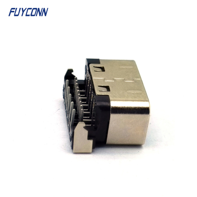 0.4mm پایین پروفایل D-SUB کانکتورهای زاویه راست PCB 15 پین زنانه VGA