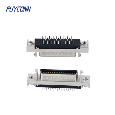 Mini D Ribbon MDR PCB Direct Female SCSI Connector 36pin با پوسته آلیاژ روی