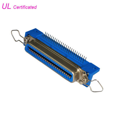 14 24 36 50 Pin Centronic PCB زاویه راست اتصال زن با گیره های وثیقه