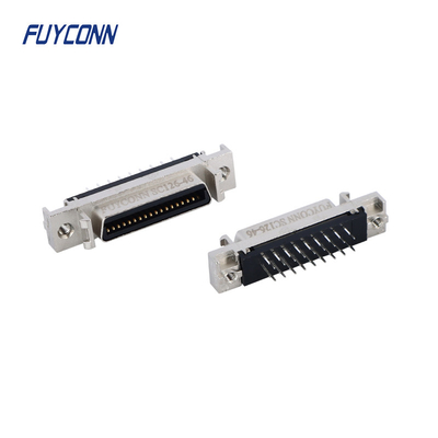 Mini D Ribbon MDR PCB Direct Female SCSI Connector 36pin با پوسته آلیاژ روی