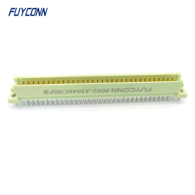 DIN41612 2 ردیف کانکتور 64pin 2 * 32P مرد فشار پین کانکتور W / Harpoon
