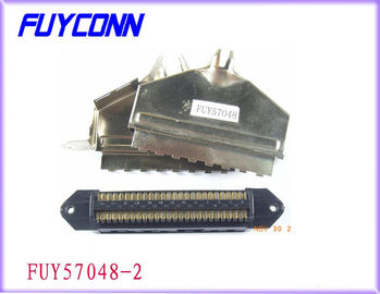 180 degree Metal Cover 2.16mm Pitch Champ 25 Pairs Male Plug TYCO AMP Connectors 50 way