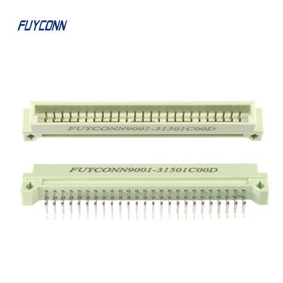 2 ردیف کانکتور نر 50 پین 2.54 میلی متر پیچ، کانکتور PCB DIN41612