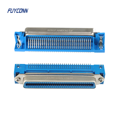 64 پین DIP Centronics زن کانکتور PCB زاویه راست با قفل برد