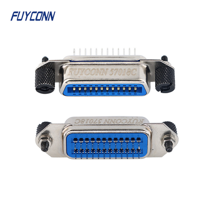 کانکتور نر 24 پین IEEE488 Centronics PCB عمودی 2.16 میلی متری با پیچ های مشکی