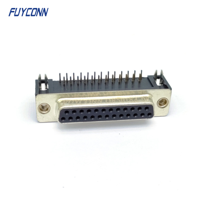کانکتور DB زن 25 پین کانکتور D-SUB PCB زاویه راست (8.08 میلی متر)
