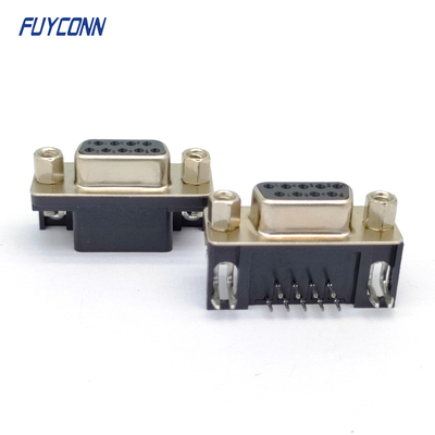 کانکتور 9 پین DSUB کانکتور زن با زاویه راست PCB D-SUB (8.08 میلی متر)