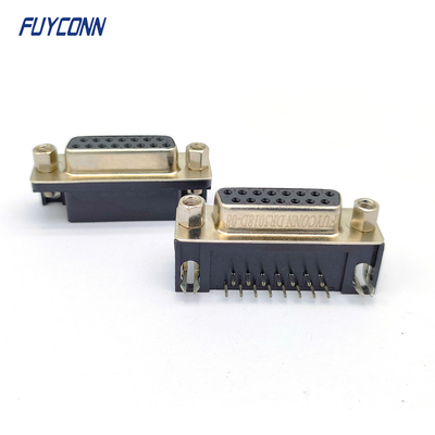 کانکتورهای D-sub با زاویه راست 15P کانکتور PCB ماده (8.08 میلی متر)