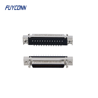 SCSI 50pin Servo Connector MDR PCB مستقیم 1.27mm با پوسته آلیاژ روی