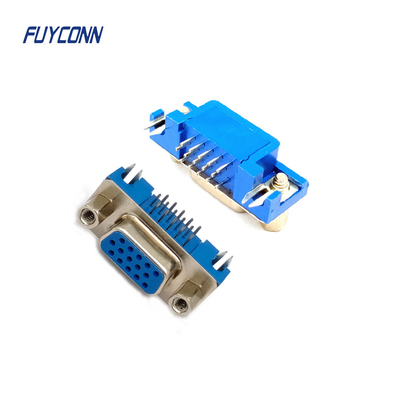 کانکتورهای D-sub با چگالی بالا 15 پین رابط زن PCB با زاویه راست