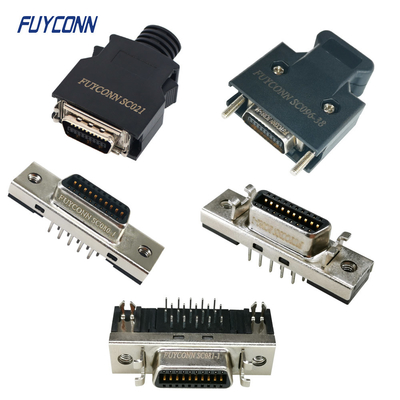 PBT عایق SCSI MDR کانکتور زن / مرد 1.27mm Pitch 20pin