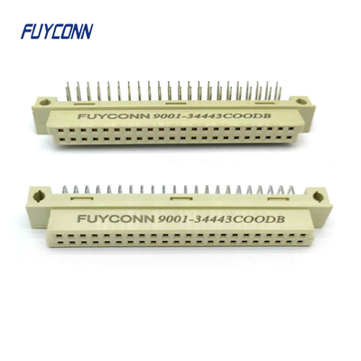 2 ردیف 44 پین DIN 41612 کانکتور PCB زاویه ای زنانه 2 * 22P 244S کانکتور یوروکارد 2.54mm Pitch