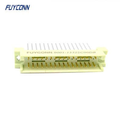 PCB مستقیم 3 ردیف 32 پین مرد DIN 41612 کانکتور 2 * 16P 32P 13mm 41612 کانکتور