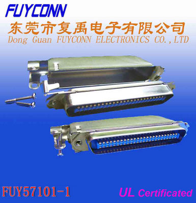DDK Solder 50 Pin Centronic Ribbon Cable Connector with Metal Cover