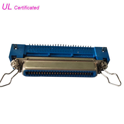 50 پین Centric Champ PCB اتصال دهنده زن با زاویه راست با چفت srping