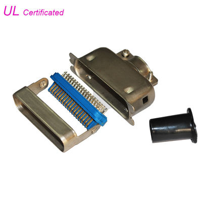 اتصال دهنده پلاستیک Centronic 14 24 36 50Pin Plug Solder 180 ° Cable Outlet نوع اتصال با ماتل هود