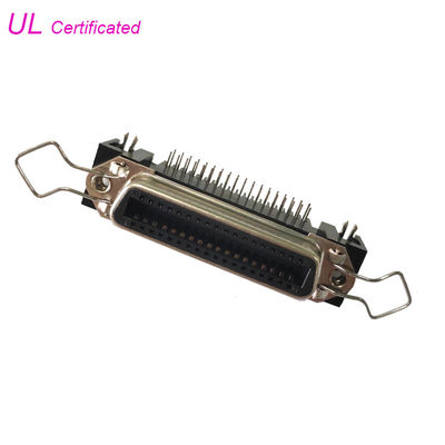 14 24 36 50 پین Centronic PCB اتصال دهنده مخزن زنانه راست با گیره ضمانت و قفل صفحه