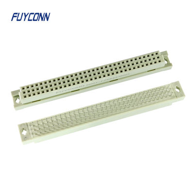 96 پین 3 ردیف زن عمودی PCB DIN41612 اتصال با زمین 2.54 میلی متر