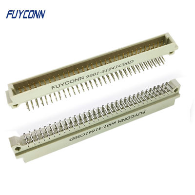 2.54 میلی متر 2 ردیف PCB زاویه سمت راست 2 * 32P 64 پین نر 41612 اتصال یورو