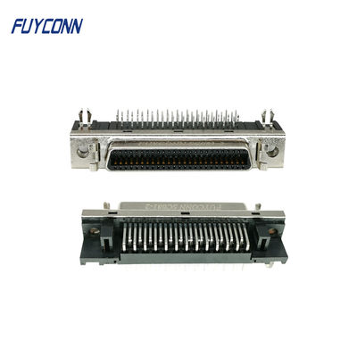 کانکتور PCB SCSI زاویه سمت راست 1.27 میلی متر ، اتصال سروو ماده 50 پین