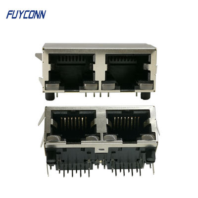 2 پورت 16 پین اتصال PCR زاویه راست PCB با عایق PBT