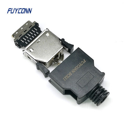 اتصال مرد لحیم کاری SCSI 2.17 میلی متری 20 پین 26 پین اتصال MDR با پوشش پلاستیکی