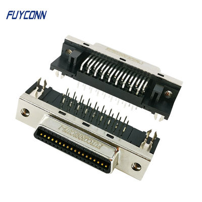 36 پین SCSI کانکتور PCB زاویه راست کانکتور MDR زن