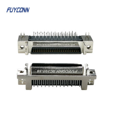 کانکتور 50 پین SCSI 90 درجه PCB نوع آلیاژ روی نیکل اندود