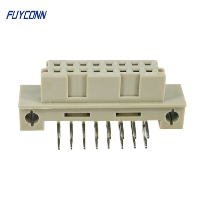 DIN41612 زن 2 ردیف 16 پین زاویه راست PCB اتصال یورو کارت