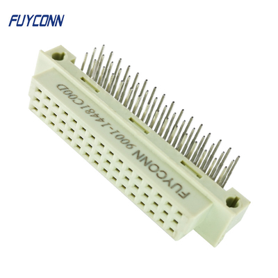 3 ردیف 48P Eurocard DIN 41612 کانکتور PCB زن پایانه های زاویه راست