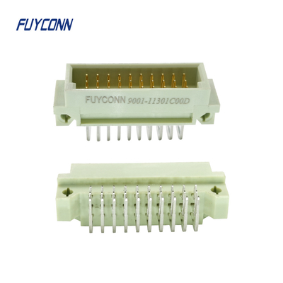 DIN 41612 3 ردیف کانکتور یورو کارت نر 90 درجه R/A قفل PCB برد